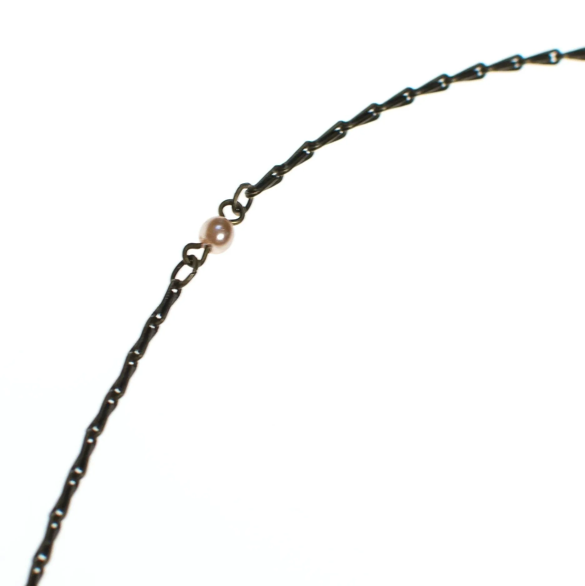 Sweet Romance Pink Pearl, Rhinestone Lavalier Necklace