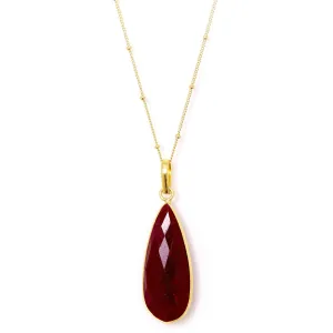 Teardrop Necklace in Ruby