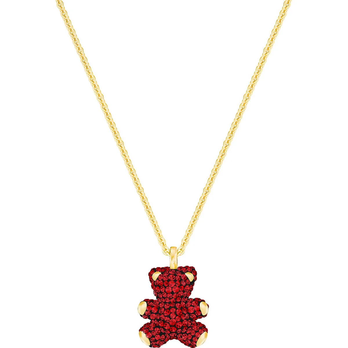 Teddy 3D Red Gold Plating Pendant Necklace