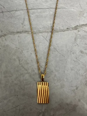 Textured Plaque Necklace