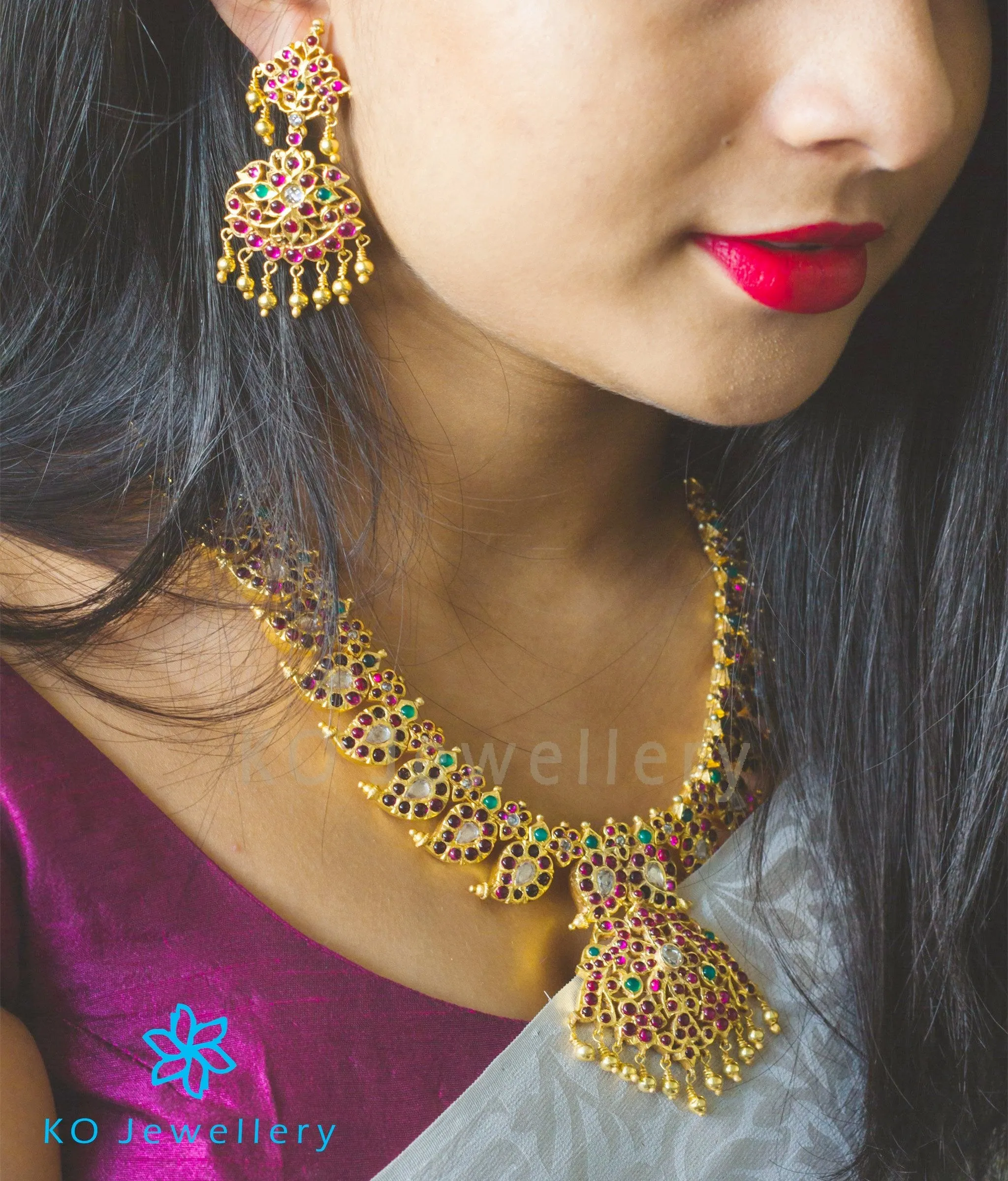 The Chaitra Silver Manga Malai Necklace