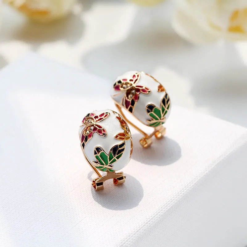 The Cloisonné Butterfly Earrings & Necklace Set