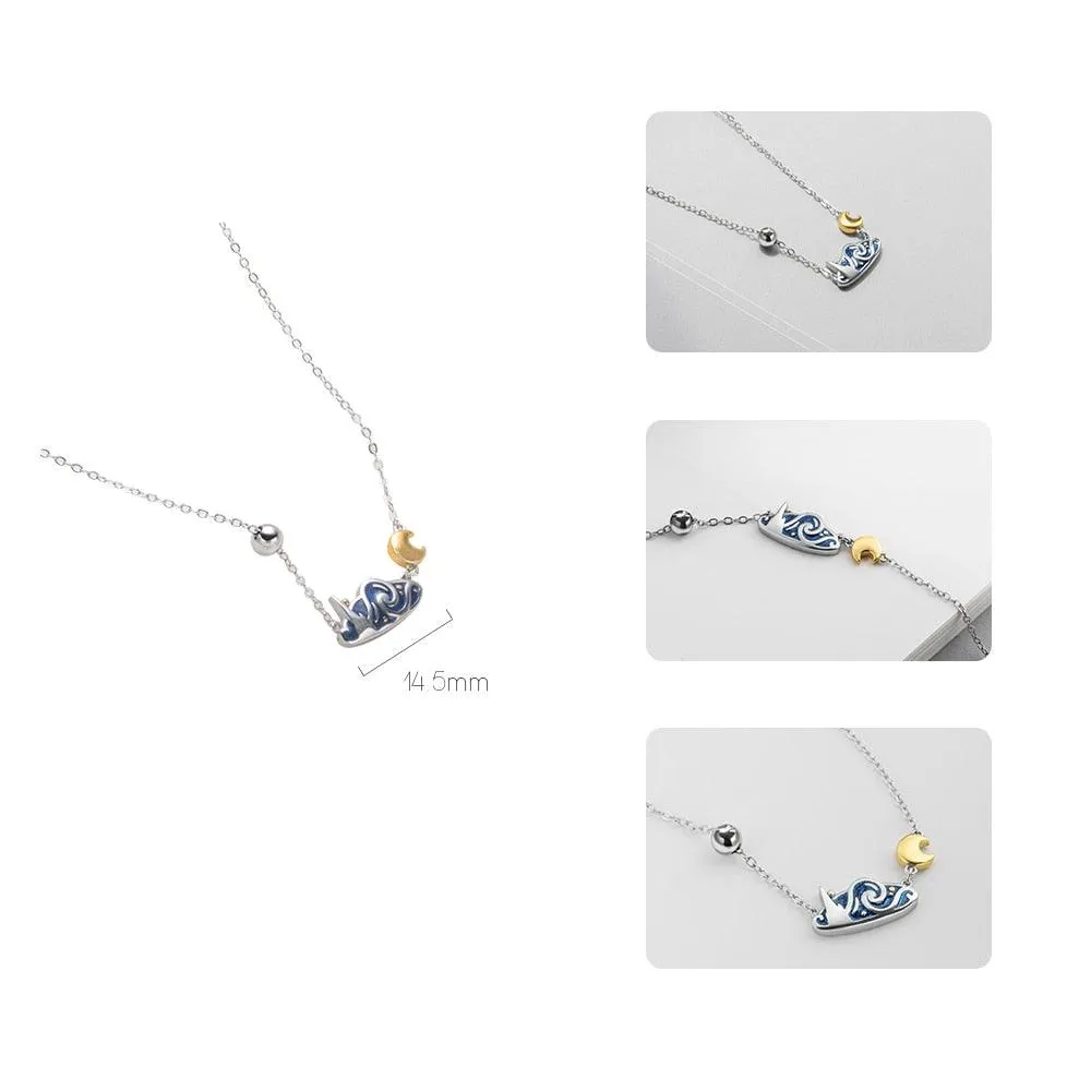 The Starry Night Silver Necklace