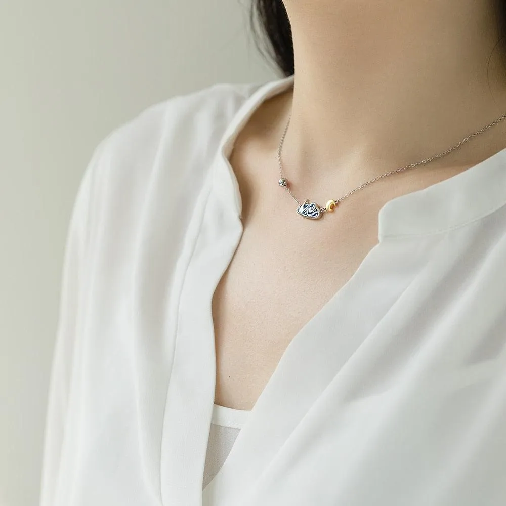 The Starry Night Silver Necklace