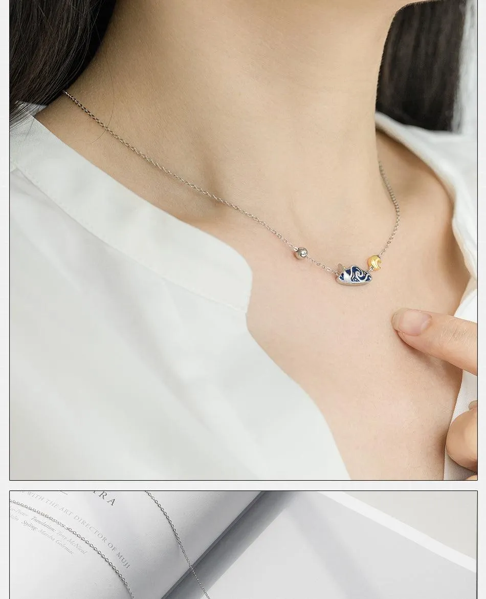 The Starry Night Silver Necklace