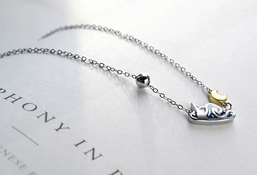 The Starry Night Silver Necklace