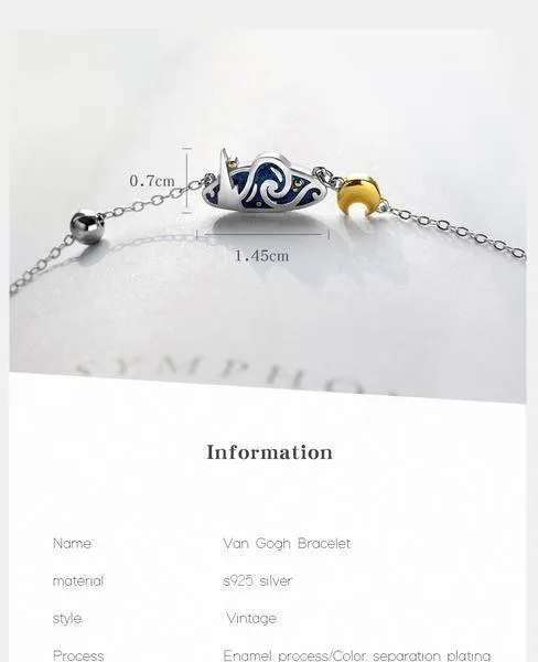 The Starry Night Silver Necklace