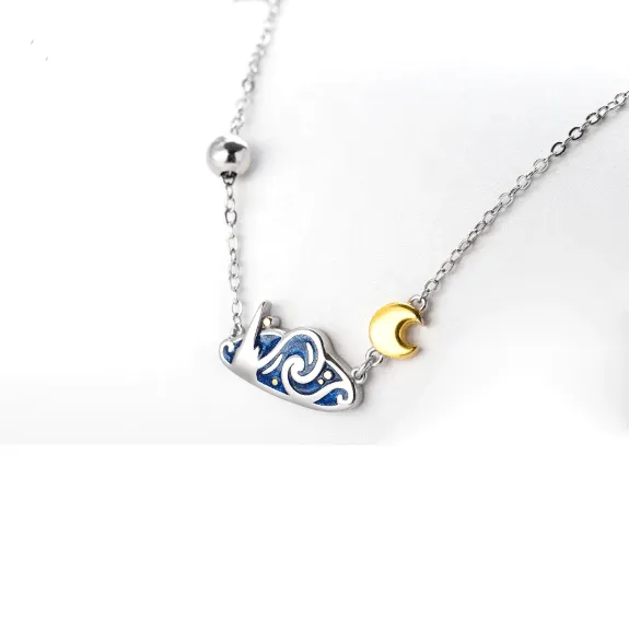 The Starry Night Silver Necklace