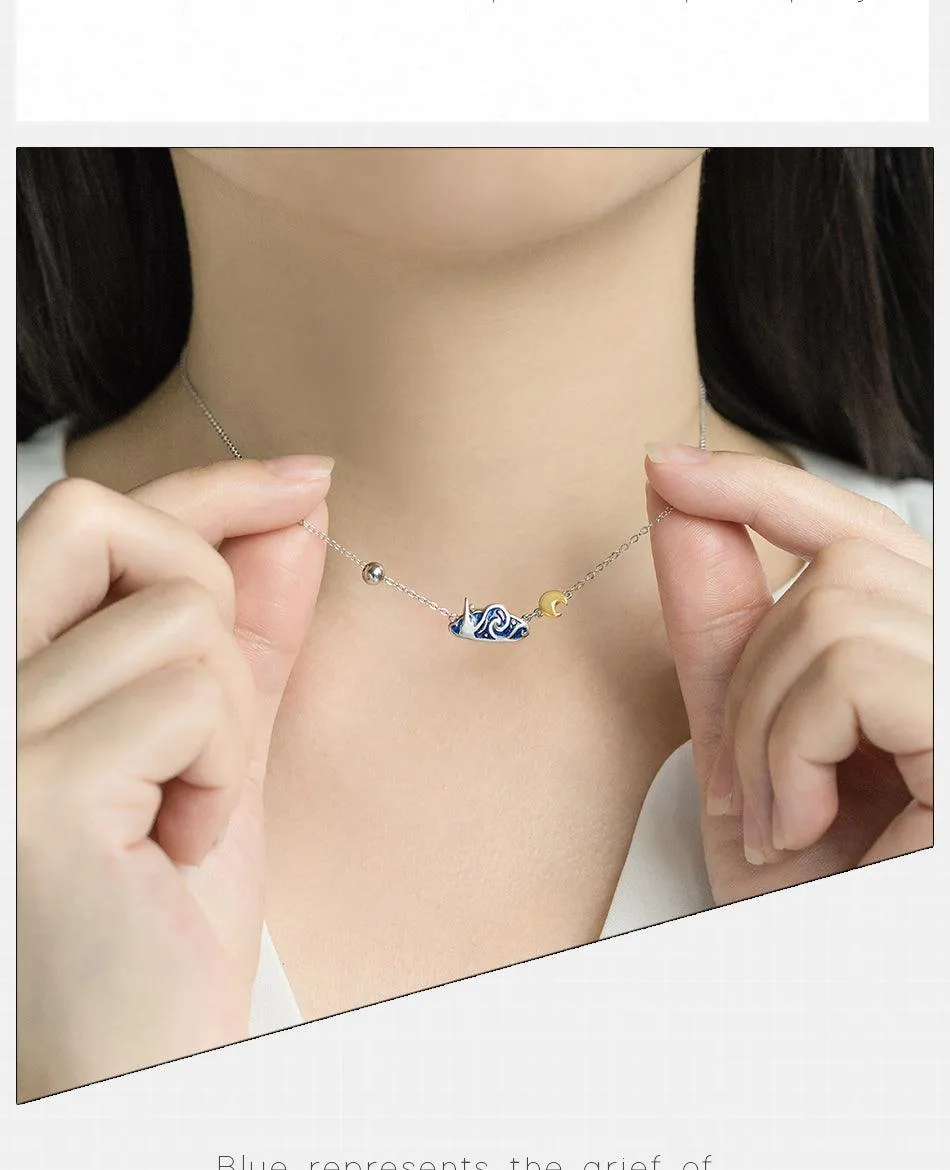 The Starry Night Silver Necklace