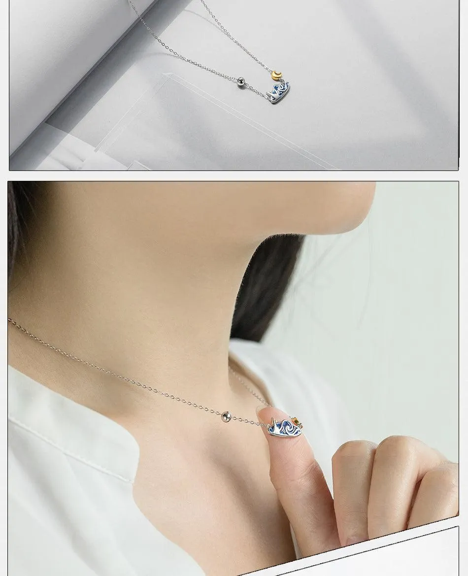 The Starry Night Silver Necklace