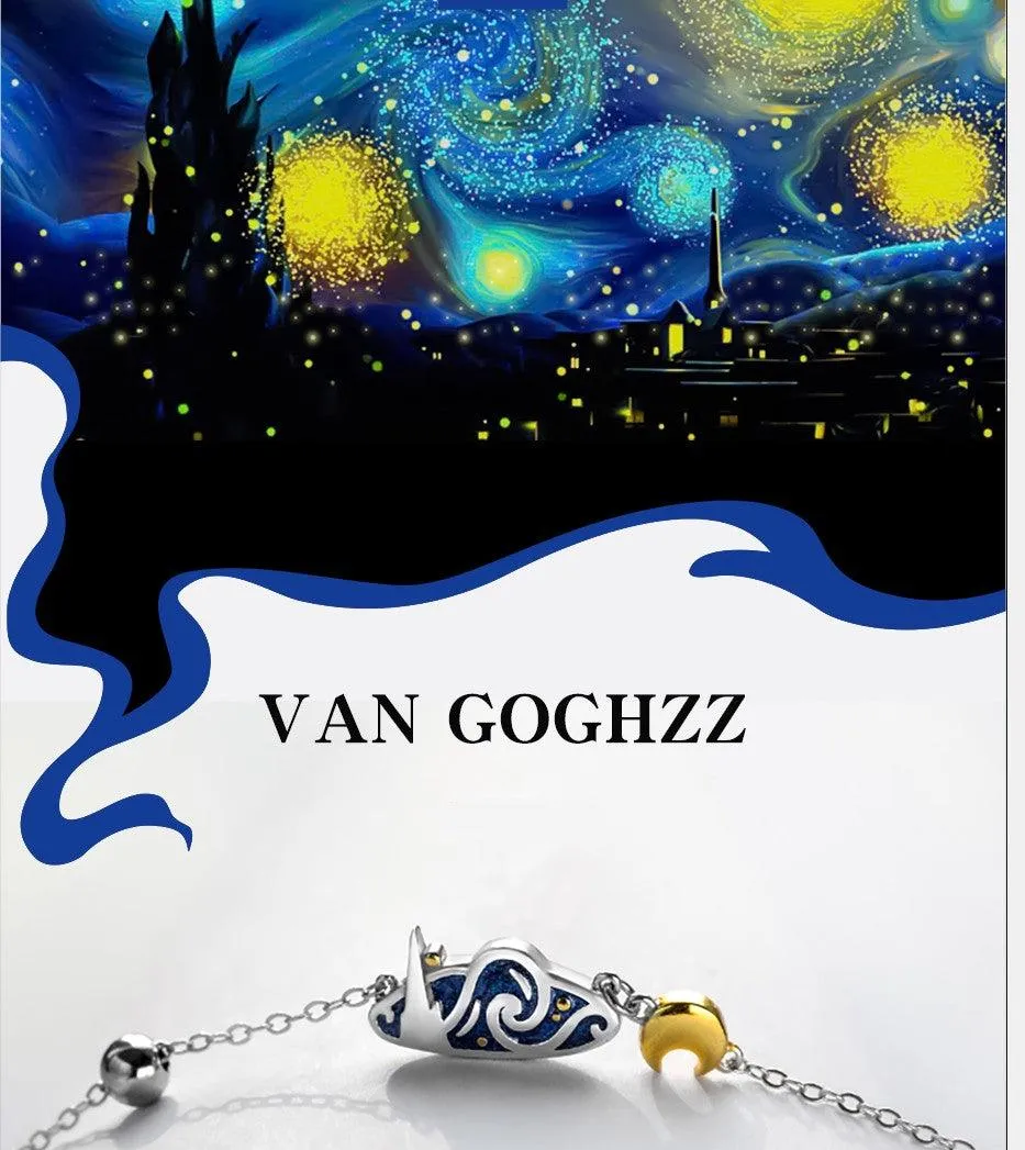 The Starry Night Silver Necklace