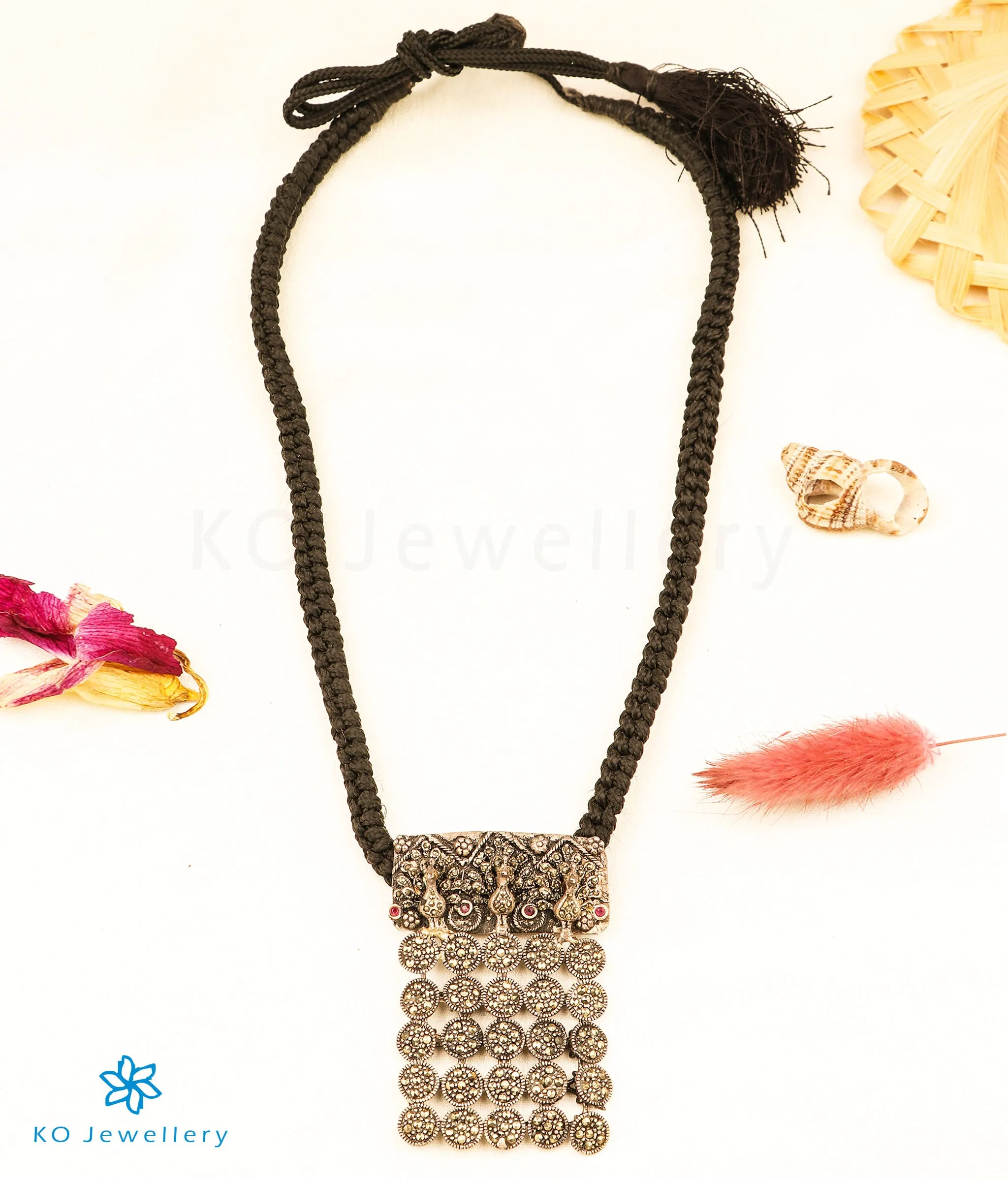 The Viva Silver Marcasite Thread Necklace