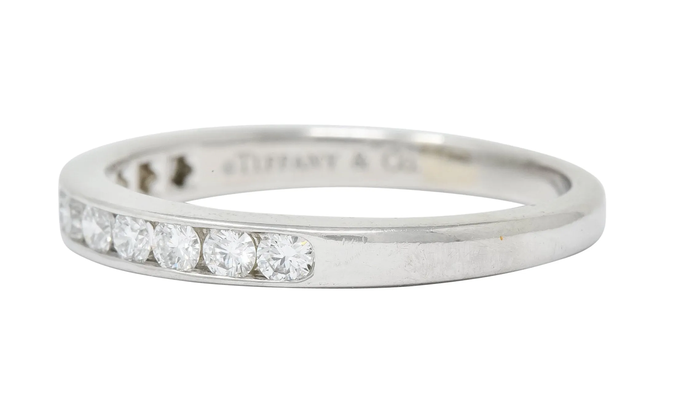 Tiffany & Co. 0.55 CTW Diamond Platinum Anniversary Channel Band Ring