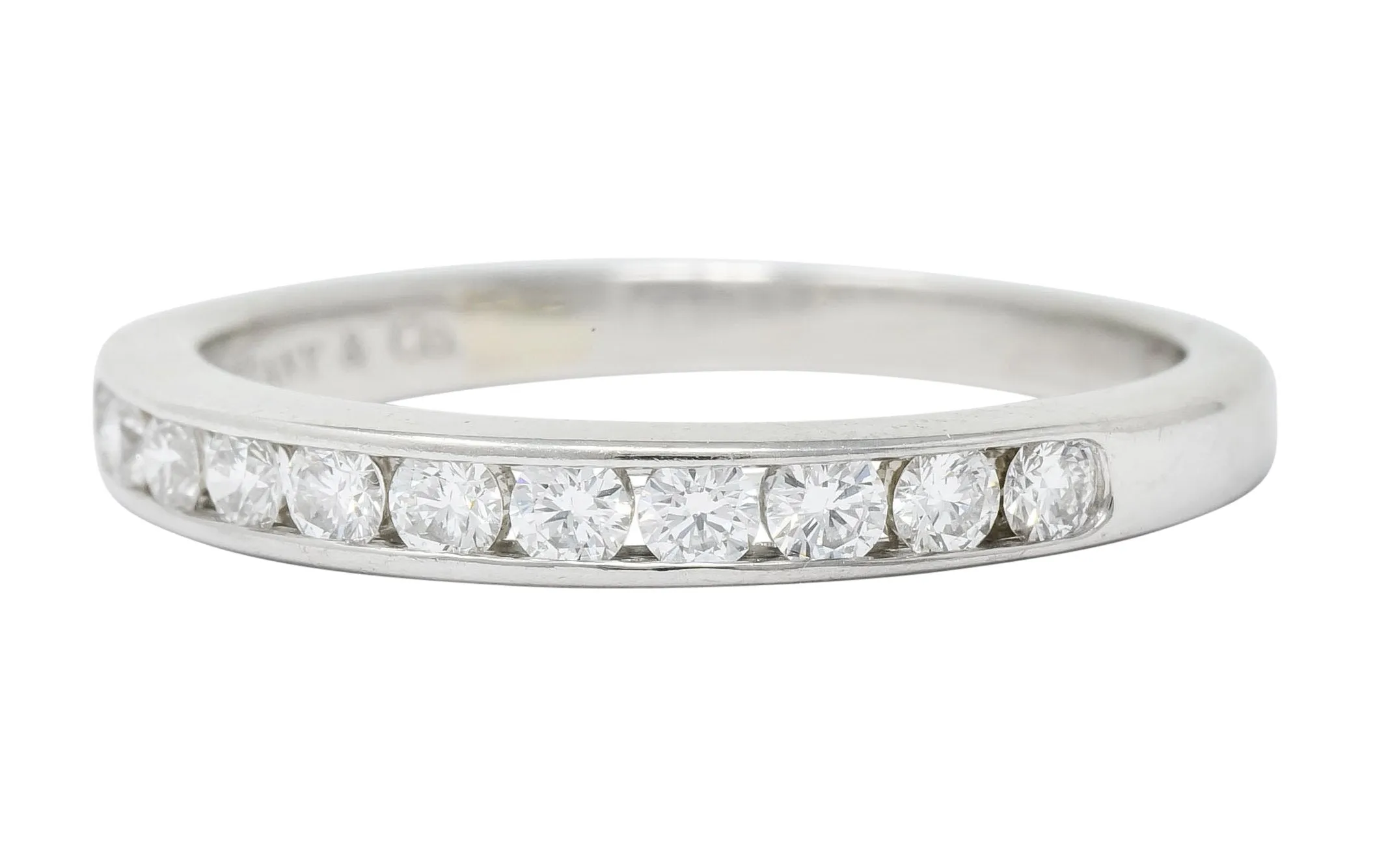 Tiffany & Co. 0.55 CTW Diamond Platinum Anniversary Channel Band Ring