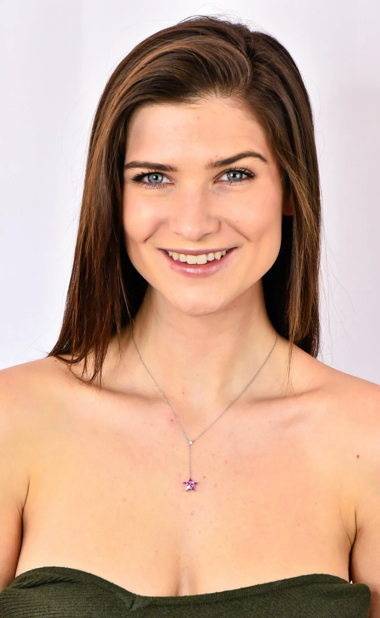 Tiffany & Co. Contemporary 0.95 CTW Sapphire Platinum Star Drop Necklace