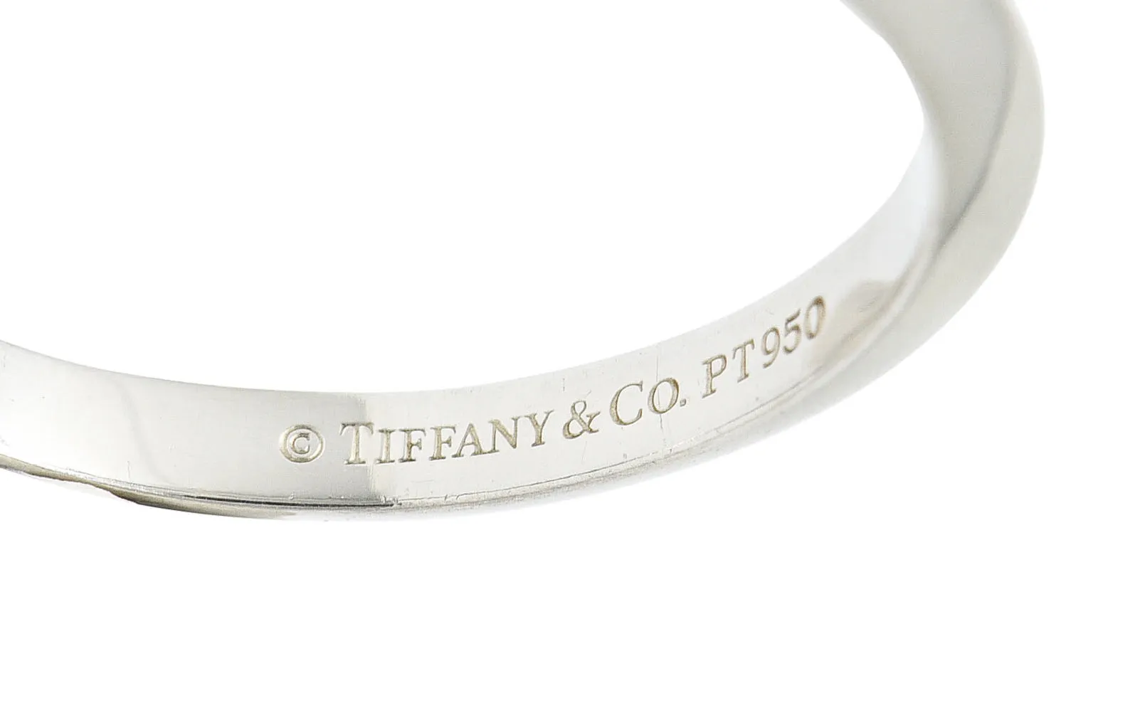 Tiffany & Co. Platinum Knife Edge Wedding Band Ring