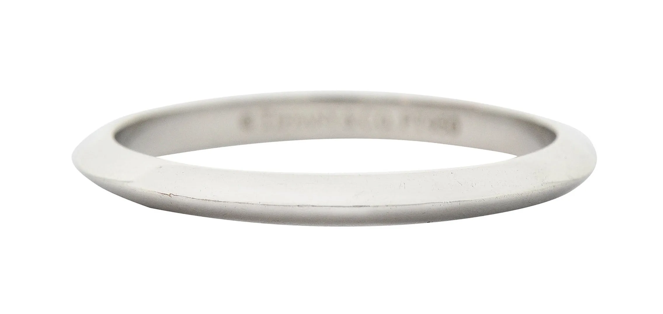 Tiffany & Co. Platinum Knife Edge Wedding Band Ring