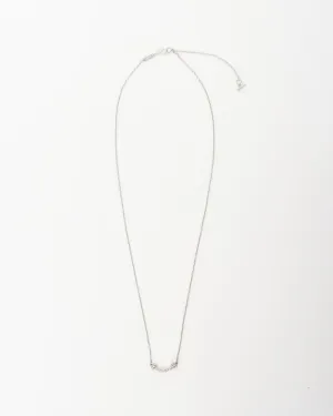 Tiffany & Co. White Gold & Diamond Mini T Smile Pendant Necklace