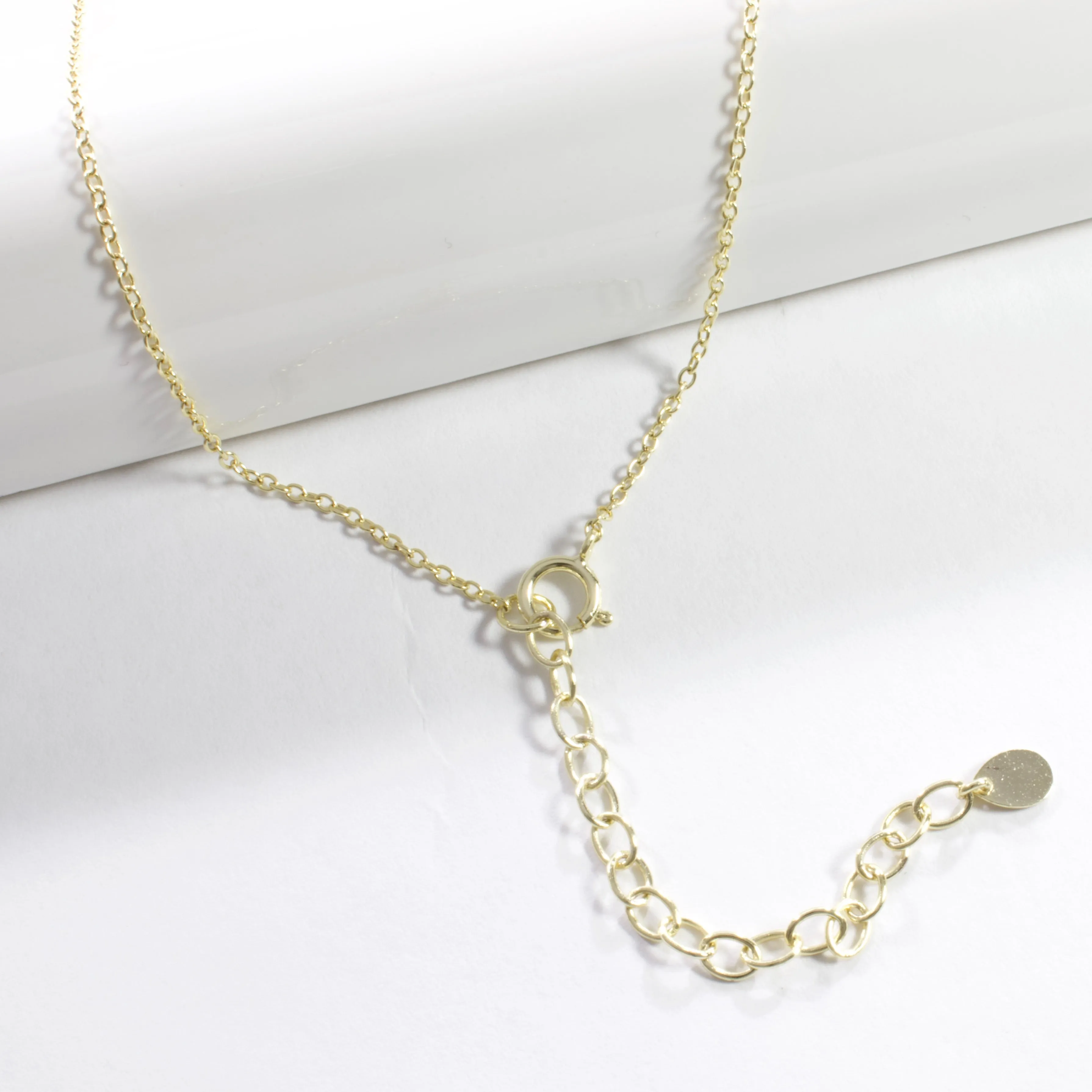 Tiny CZ Evil Eye Pendant Necklace - Gold