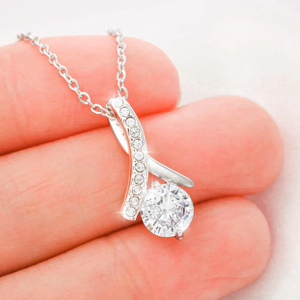 To My Beautiful Bride Crystal Necklace- I will Always Be Yours