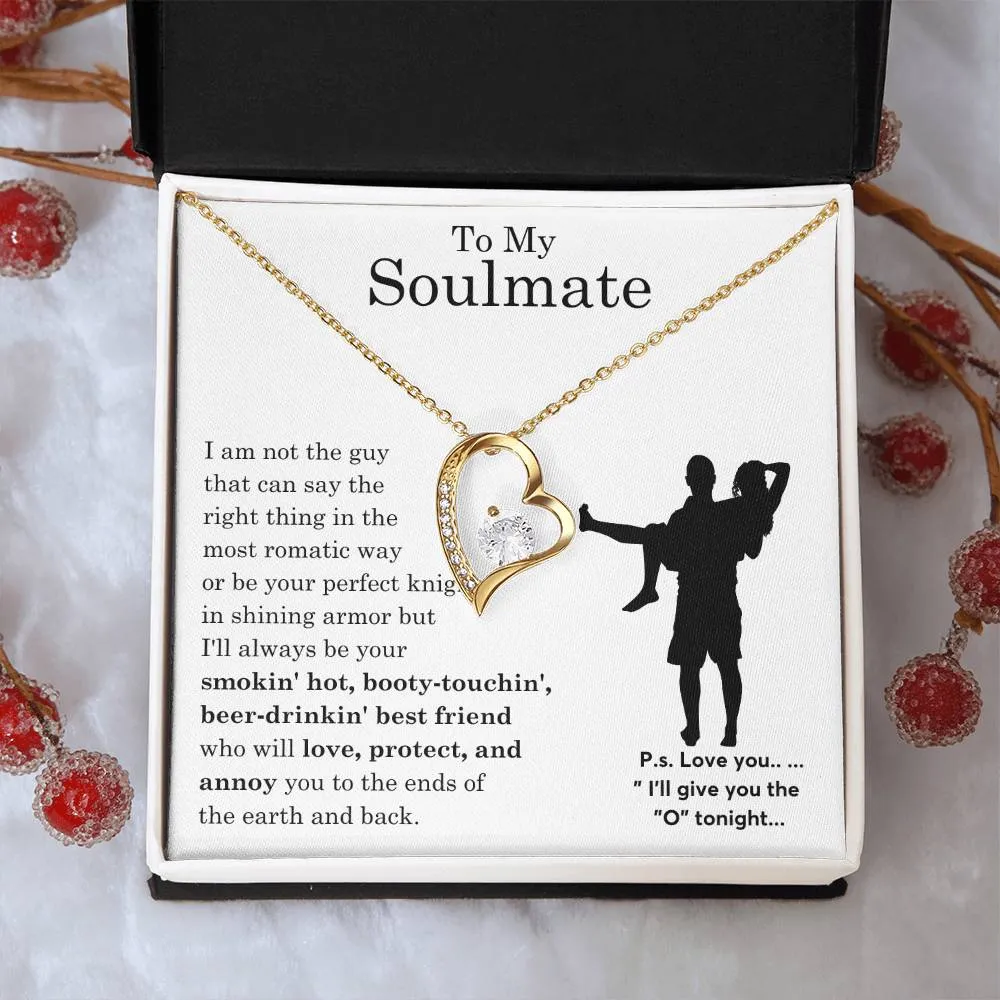 To My Beautiful Soulmate ,  Gift For Soulmate , Gift For Wife,  Forever Love Necklace, Top Gift for Women, Funny quote