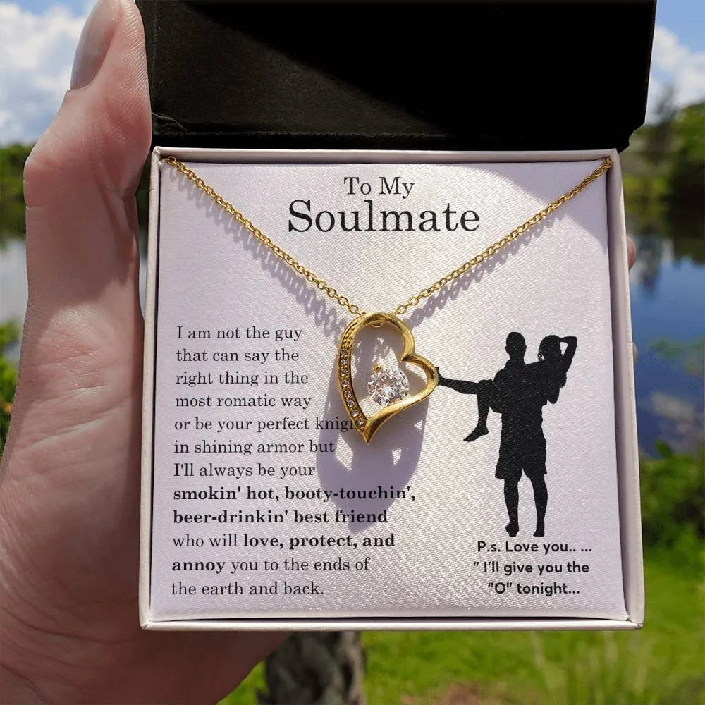 To My Beautiful Soulmate ,  Gift For Soulmate , Gift For Wife,  Forever Love Necklace, Top Gift for Women, Funny quote