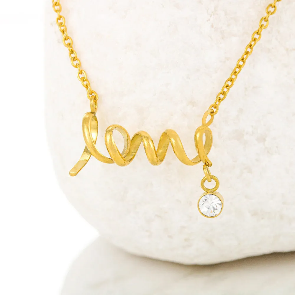 Together forever-Scripted Love Necklace for Military Wife