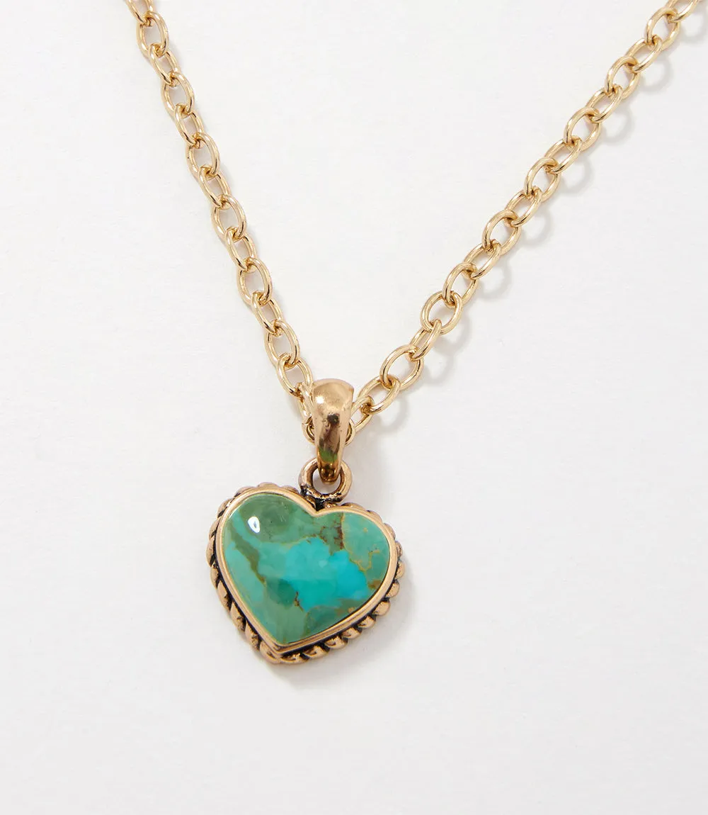 Turquoise Heart Pendant Necklace