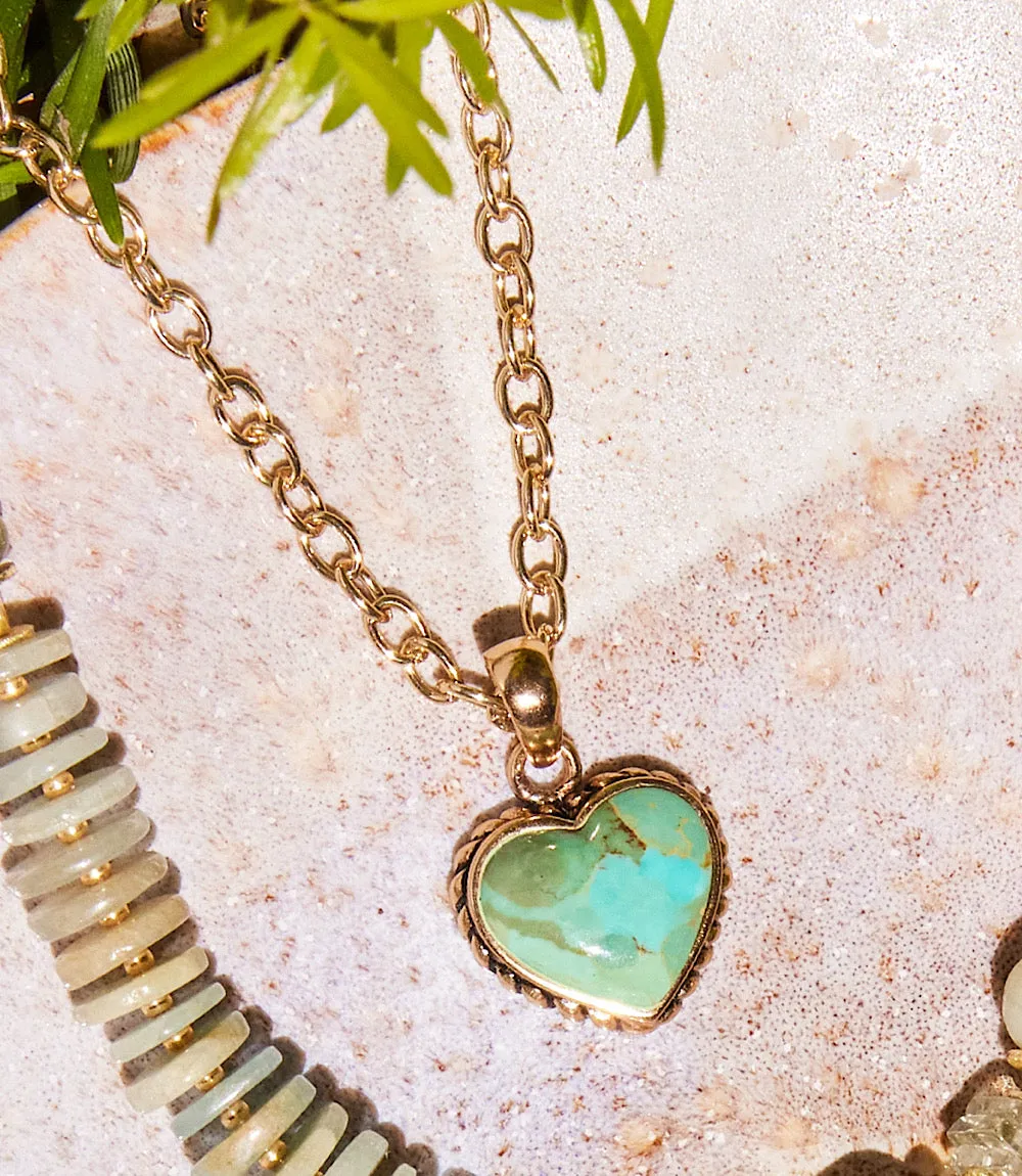 Turquoise Heart Pendant Necklace