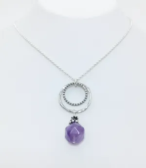 Twiggy Ring Amethyst Necklace