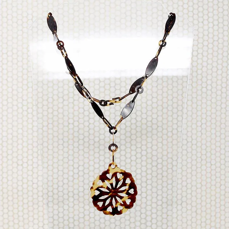 Unusual Antique Carved Organic Necklace