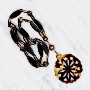 Unusual Antique Carved Organic Necklace