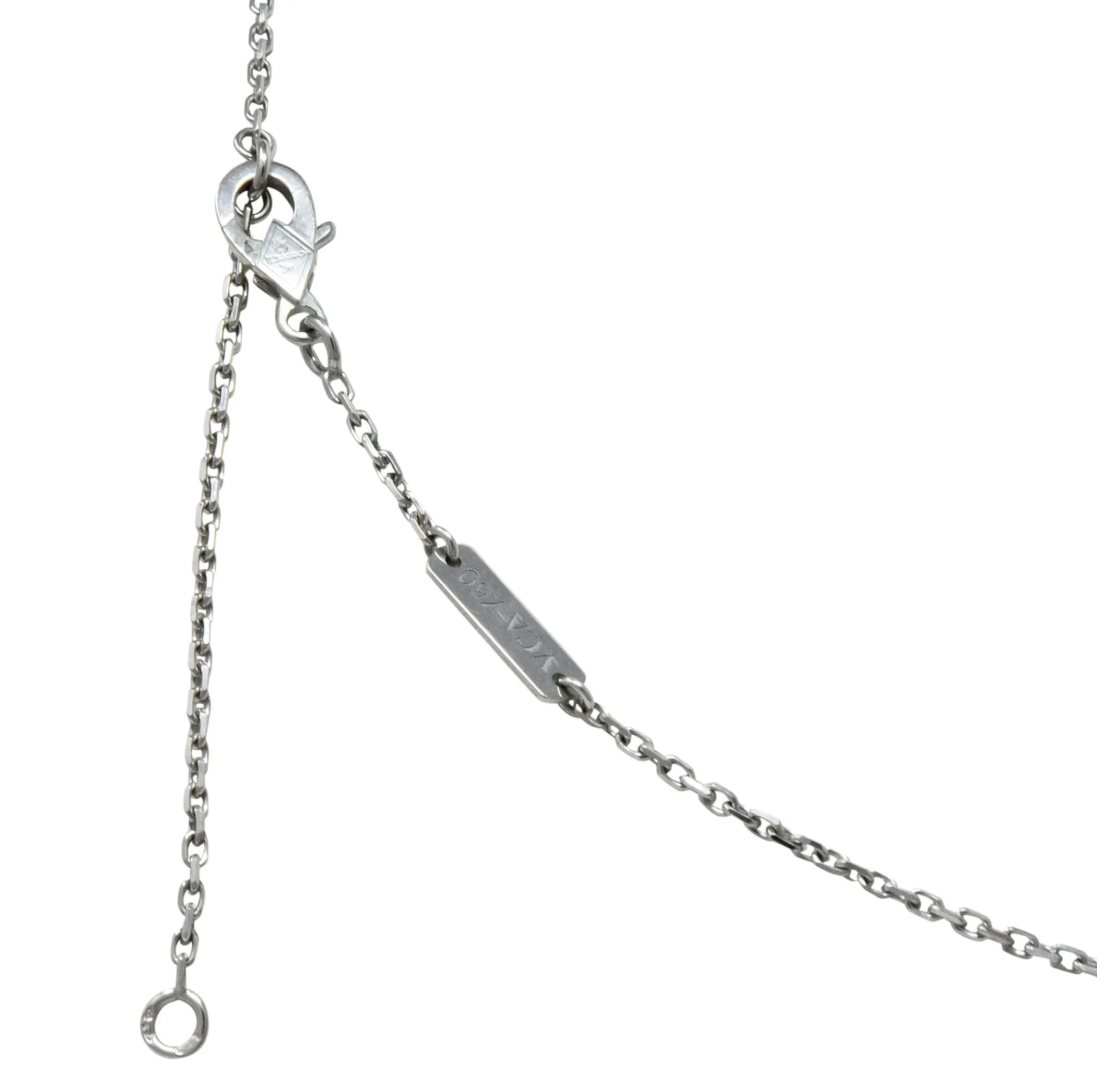 Van Cleef & Arpels Diamond Lapis Turquoise 18 Karat White Gold Romance A Paris Necklace