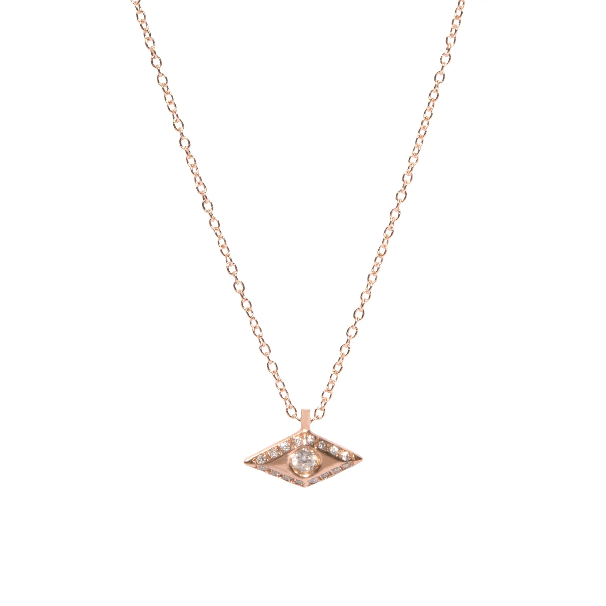 Victorian Diamond Eye Necklace
