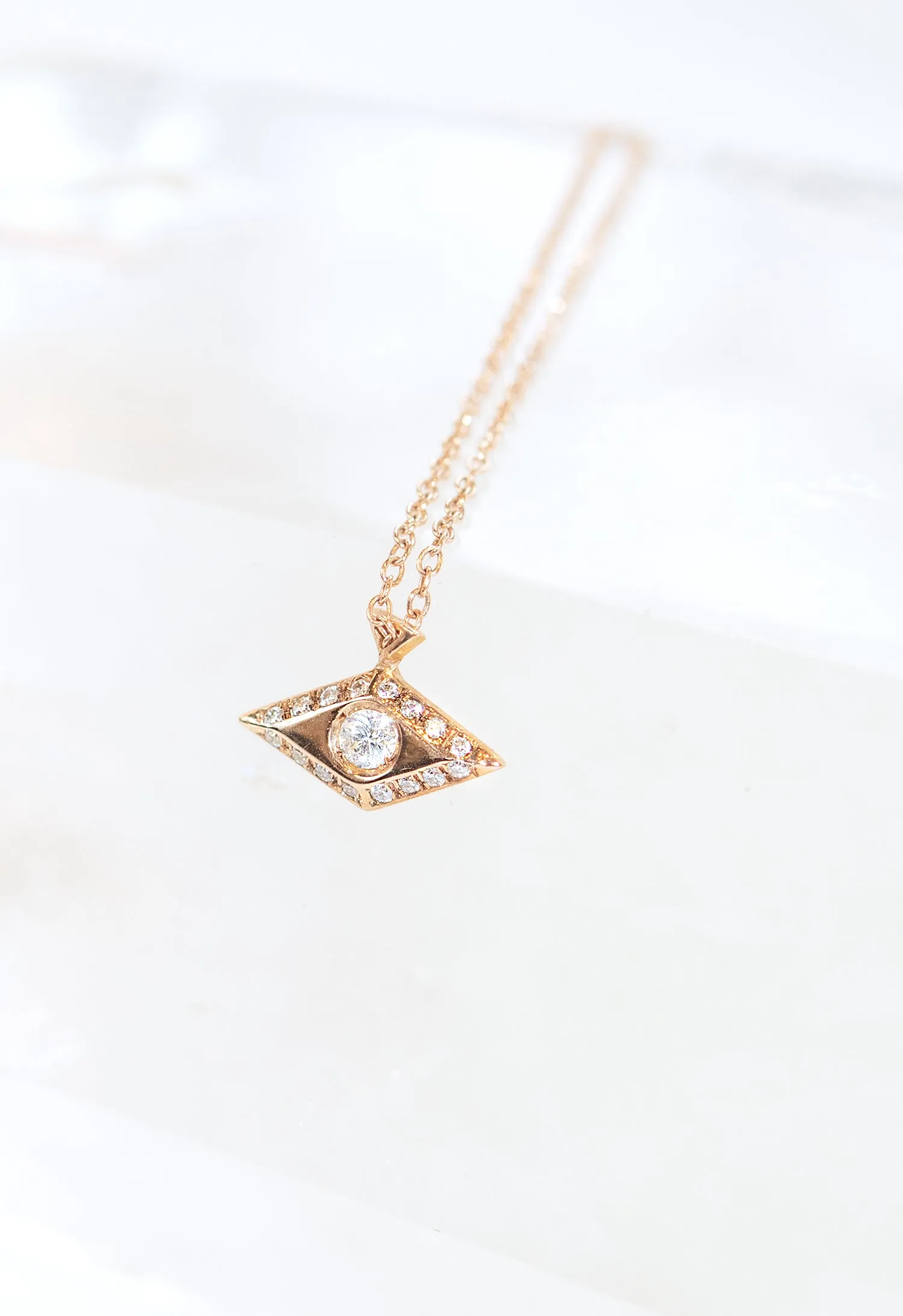 Victorian Diamond Eye Necklace