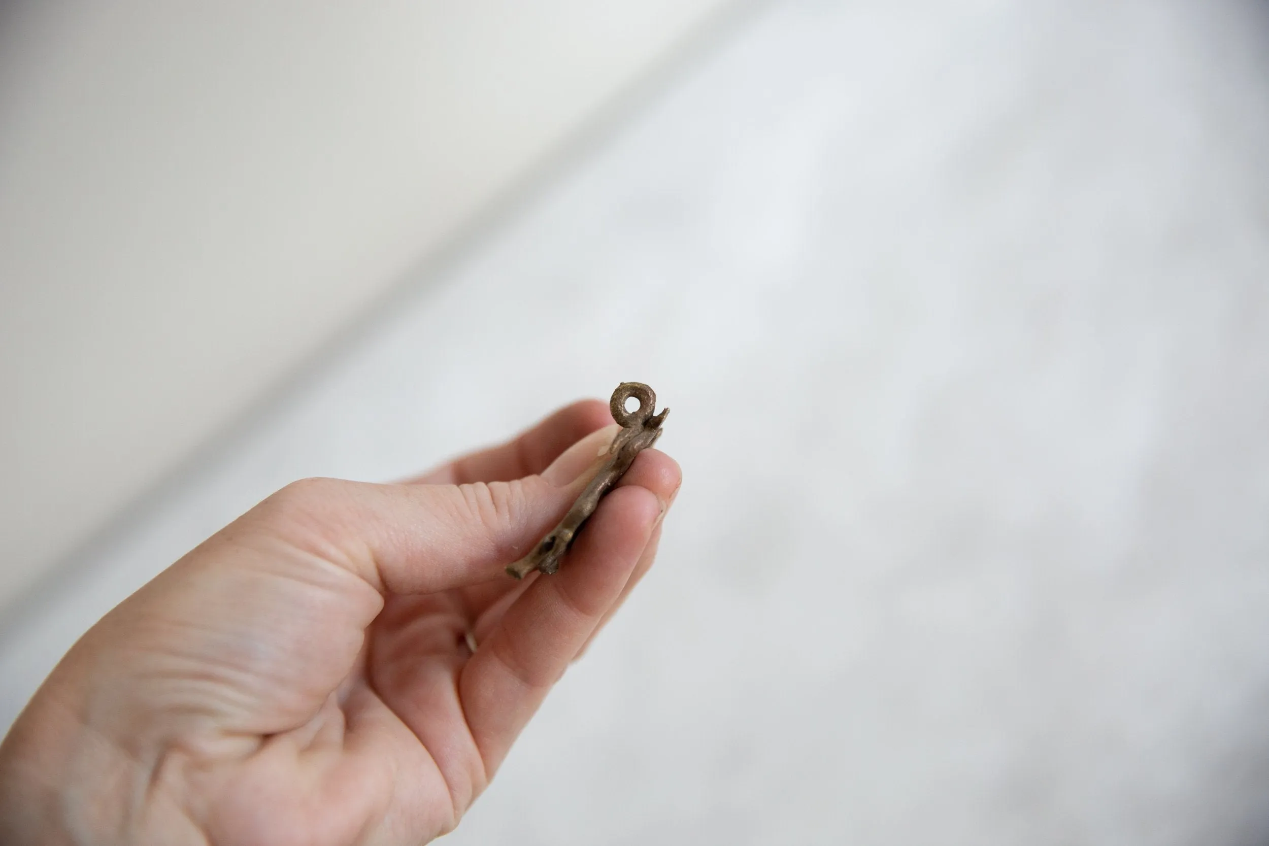Vintage African Bronze Smooth Lizard Pendant