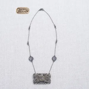 Vintage Buckle Pendant Necklace