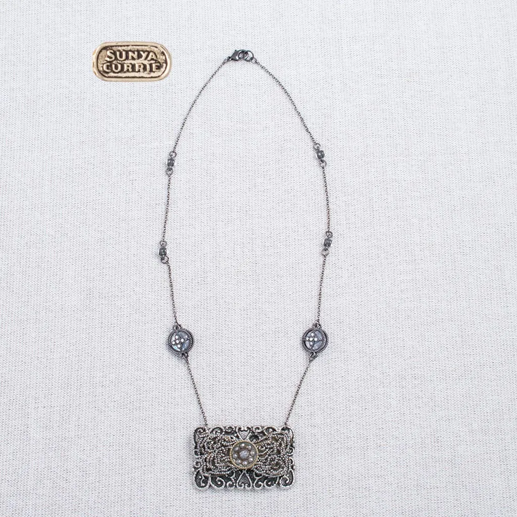 Vintage Buckle Pendant Necklace