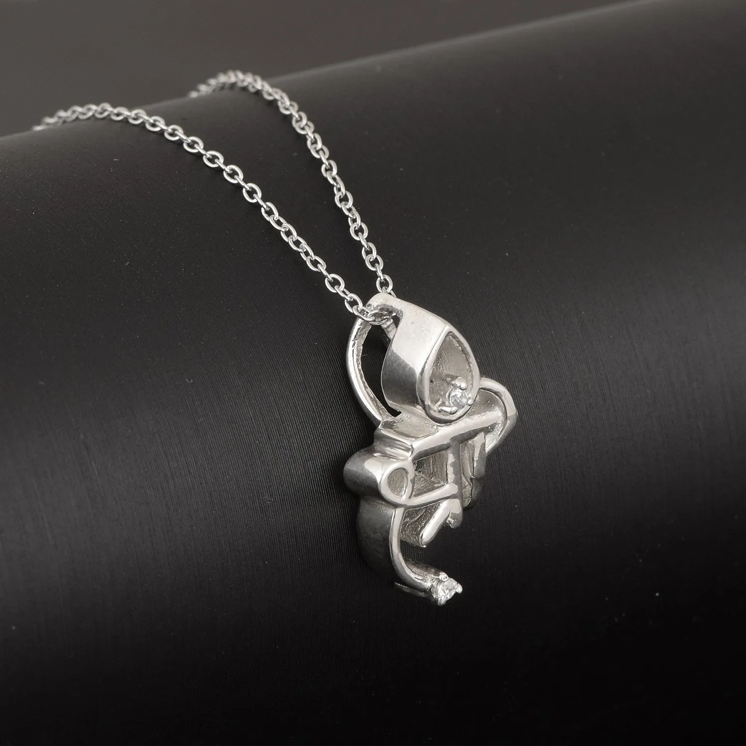 Vintage Shree Necklace 925 Sterling Silver Shree Traditional Religious Pendant Handmade Jewelry