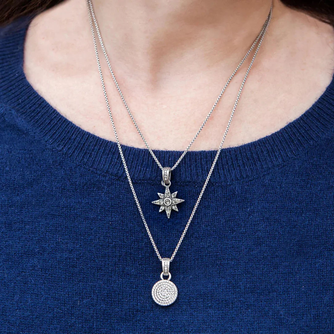 Vintage Silver Stardust Pendant Necklace