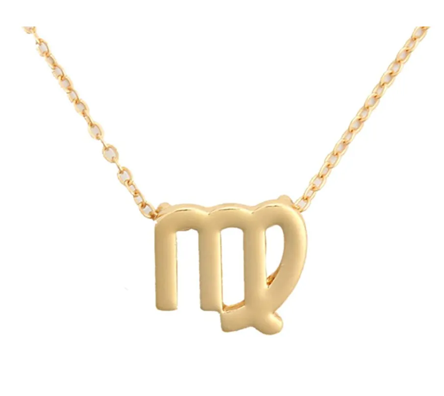 Virgo pendant necklace with card (Silver/Gold)