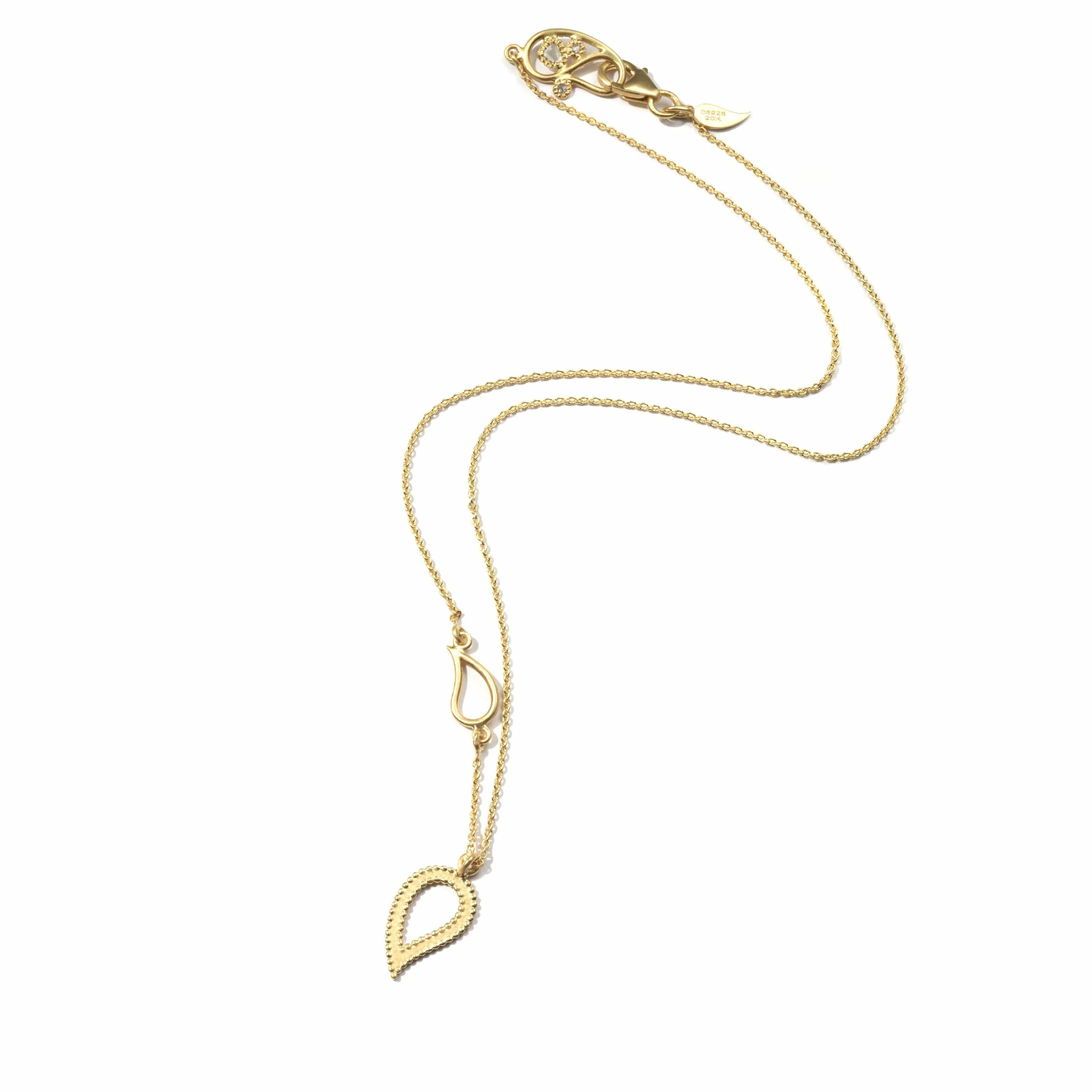 Vitality 20K Paisley Charm Necklace
