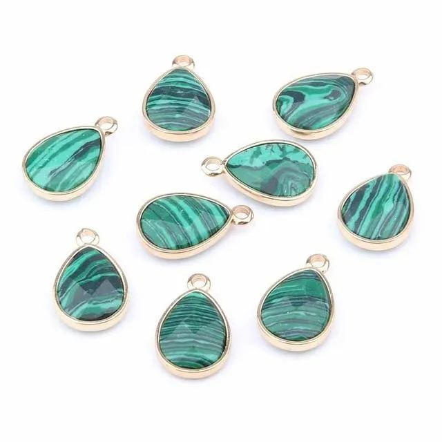 Water Drop Shape Natural Stone Pendant and Necklace