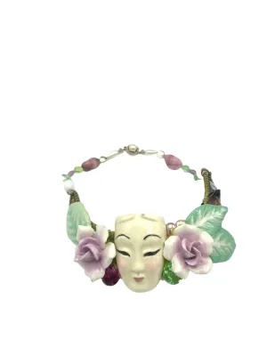 Wendy Gell Ceramic Face Necklace