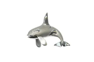White Gold Whale Pendant with Diamonds