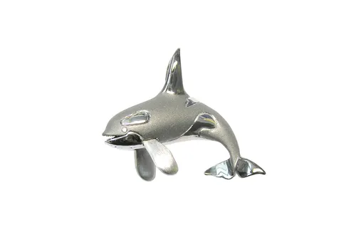 White Gold Whale Pendant with Diamonds