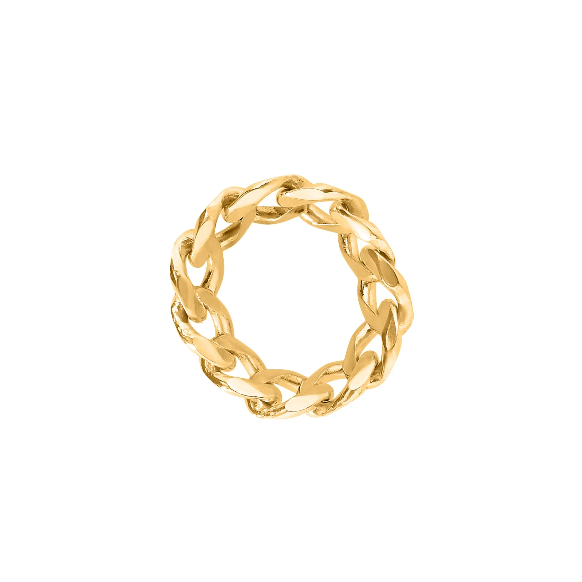WIDE CHAIN RING gold plated