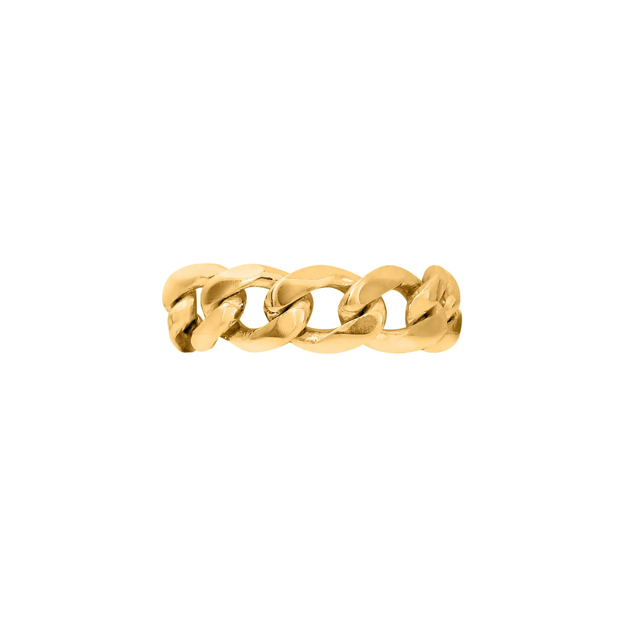 WIDE CHAIN RING gold plated