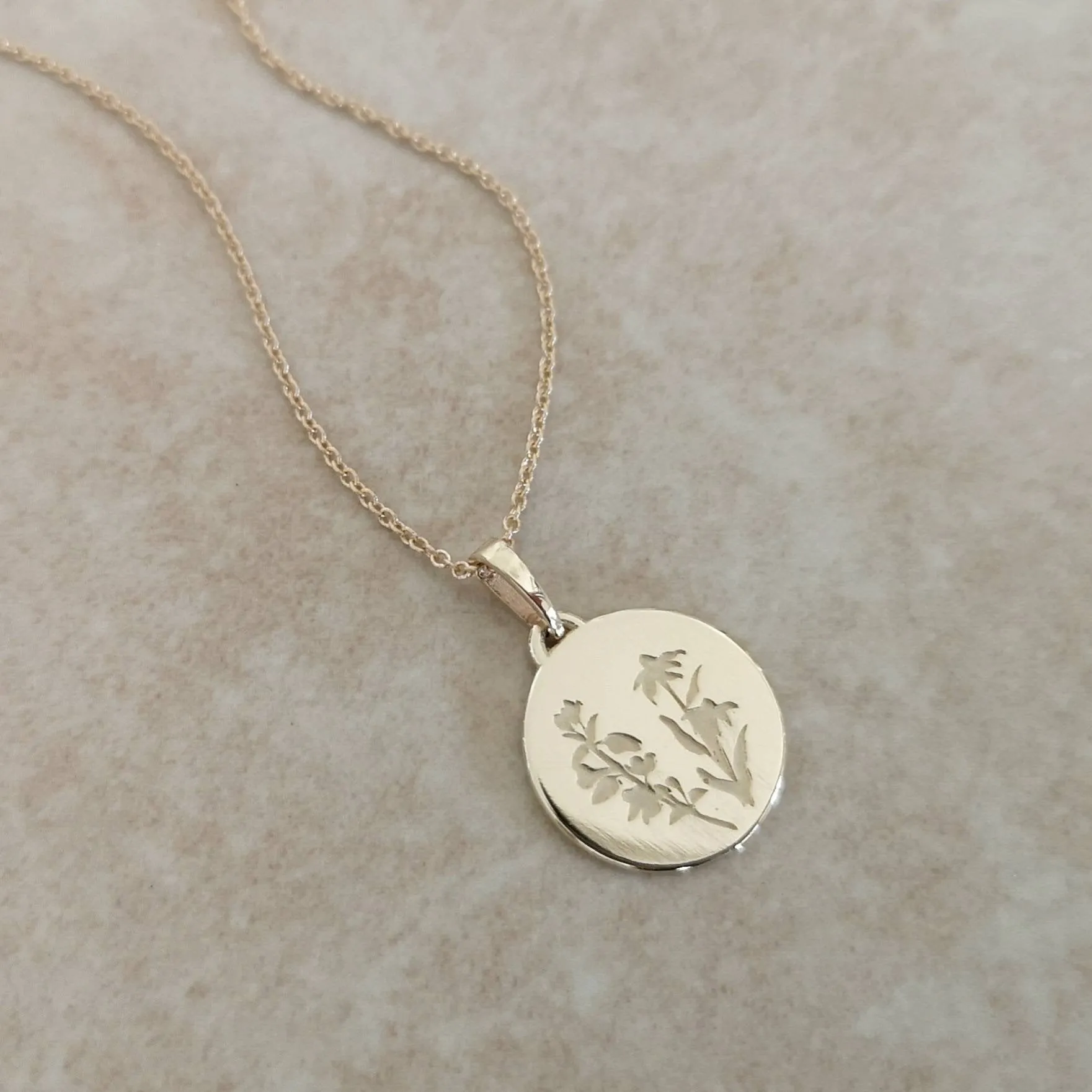 Wildflowers Necklace, 14k gold flower necklace, unique personalized pendant
