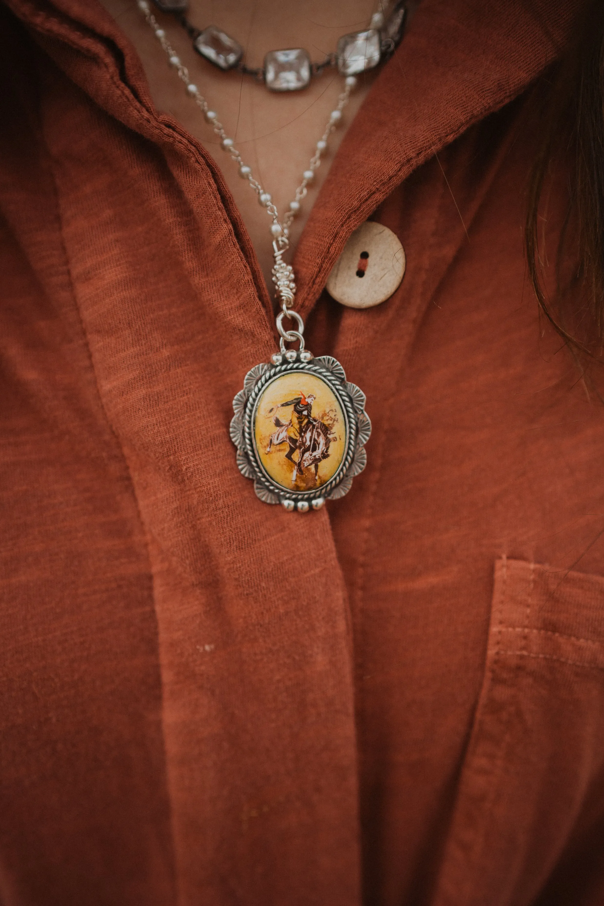 Yellow Bucking Bronco | Silver Crystal